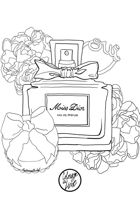 Coloriage Chanel à imprimer dessin 